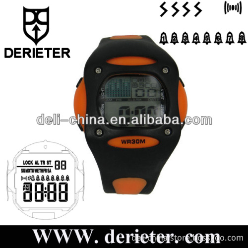 Vibra LCD Watch Vibration Alarm Stopwatch Countdown Timer Functions